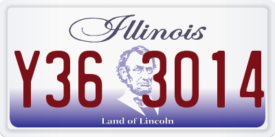 IL license plate Y363014