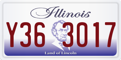 IL license plate Y363017