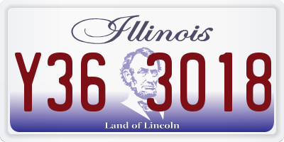 IL license plate Y363018