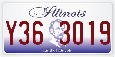 IL license plate Y363019