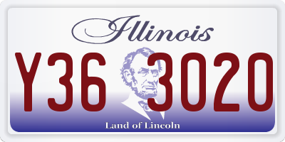 IL license plate Y363020