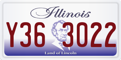 IL license plate Y363022