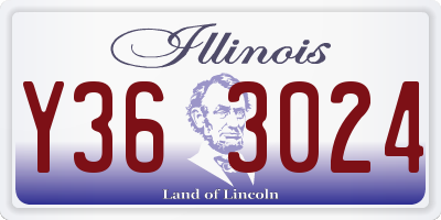 IL license plate Y363024