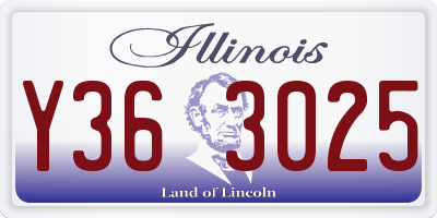 IL license plate Y363025