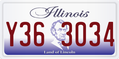 IL license plate Y363034