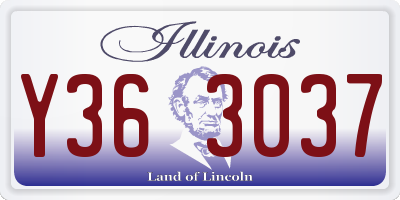 IL license plate Y363037