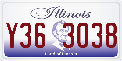 IL license plate Y363038