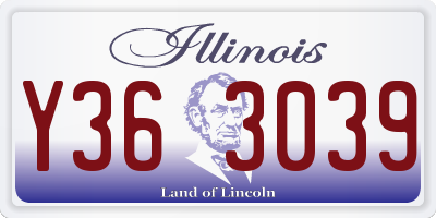 IL license plate Y363039