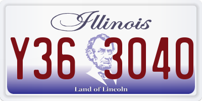 IL license plate Y363040