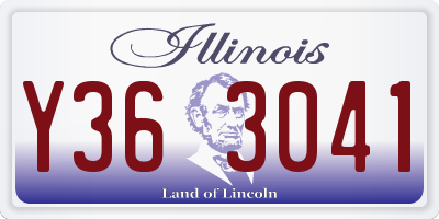 IL license plate Y363041
