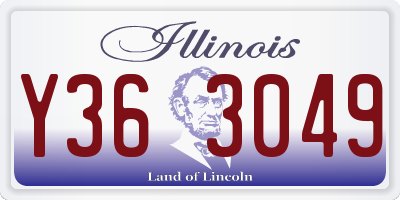 IL license plate Y363049
