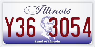 IL license plate Y363054