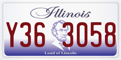 IL license plate Y363058