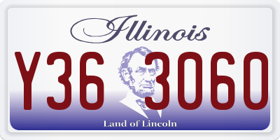 IL license plate Y363060