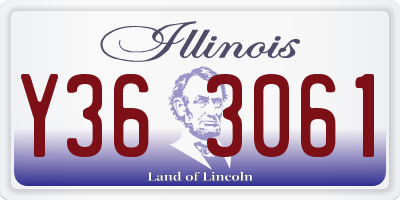 IL license plate Y363061