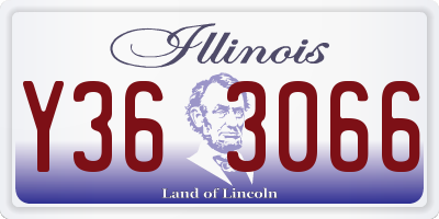 IL license plate Y363066