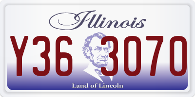 IL license plate Y363070