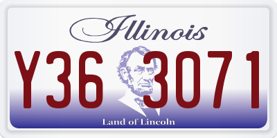 IL license plate Y363071