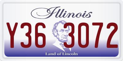 IL license plate Y363072