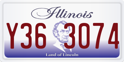 IL license plate Y363074