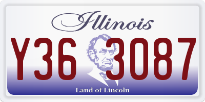 IL license plate Y363087