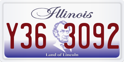 IL license plate Y363092