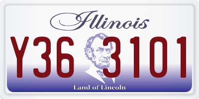 IL license plate Y363101