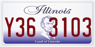 IL license plate Y363103