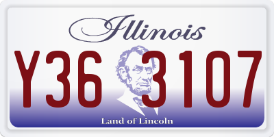 IL license plate Y363107