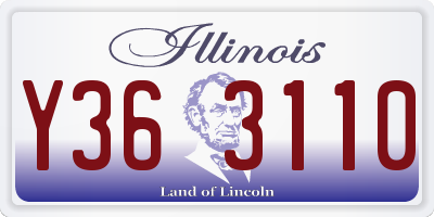 IL license plate Y363110