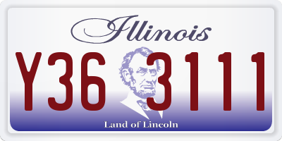 IL license plate Y363111