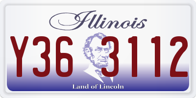 IL license plate Y363112
