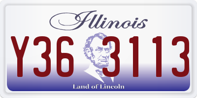 IL license plate Y363113