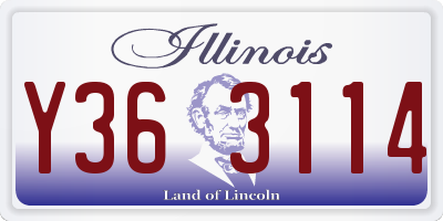IL license plate Y363114