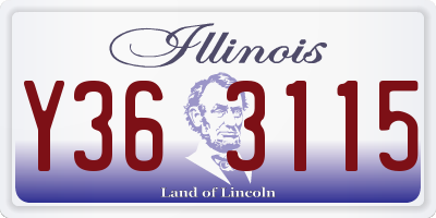 IL license plate Y363115