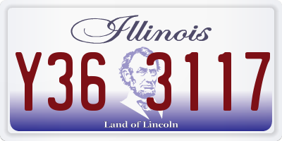 IL license plate Y363117