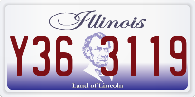 IL license plate Y363119