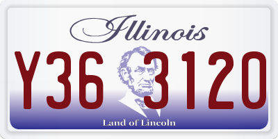 IL license plate Y363120