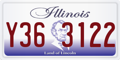 IL license plate Y363122