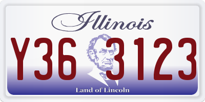 IL license plate Y363123