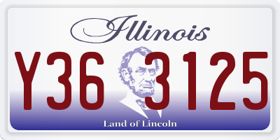 IL license plate Y363125