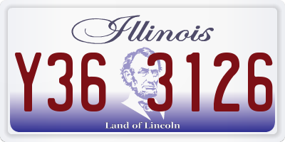 IL license plate Y363126