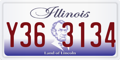 IL license plate Y363134