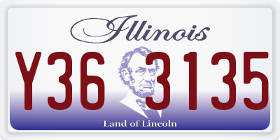IL license plate Y363135