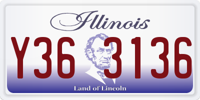 IL license plate Y363136
