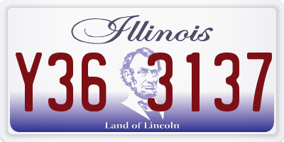 IL license plate Y363137