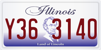 IL license plate Y363140
