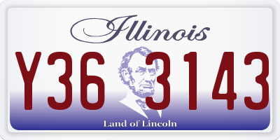 IL license plate Y363143