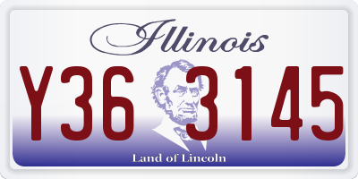 IL license plate Y363145