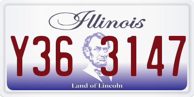 IL license plate Y363147